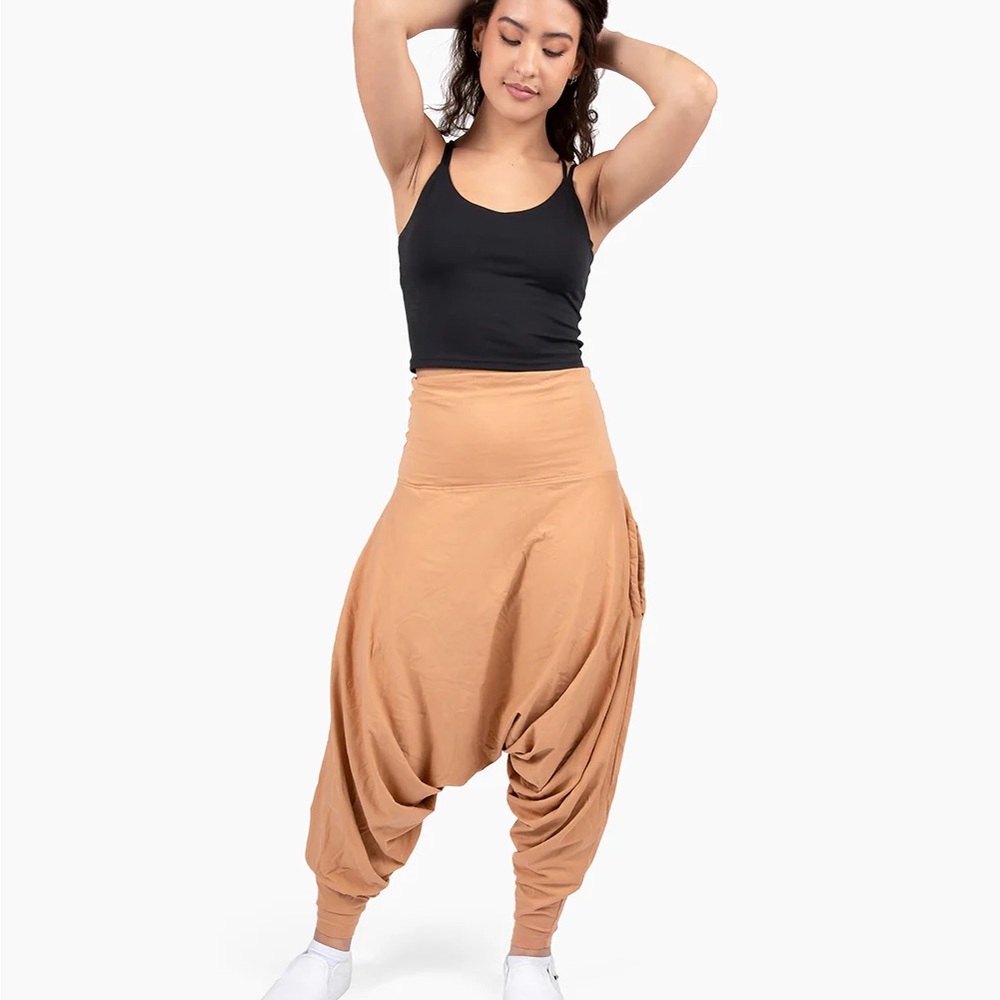 San Fran Harem Buddha Pants, Camel color, small